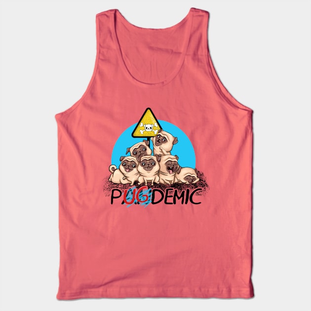 pugdemics pug pandemic dog cute and funny Tank Top by the house of parodies
